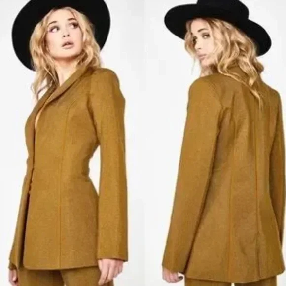 NWOT I AM GIA Moriah blazer in gold - Picture 4 of 13